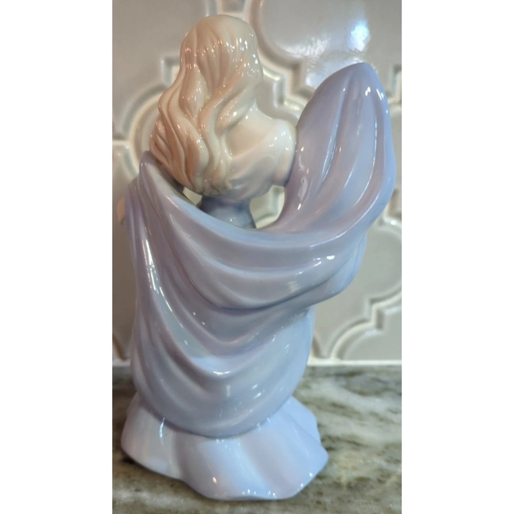 Vintage 1994 House of LLoyd Victorian Lady Porcelain Girl Angel Blue Figurine - Picture 9 of 11